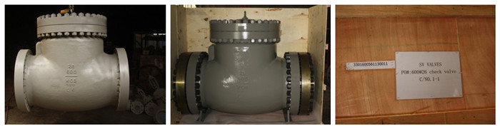 600lbs 26 in large size swing check valve with A105 counter flanges