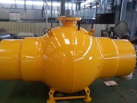 Fully welded ball valve with pup piece pipe