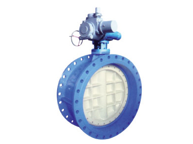 Electric flanged double eccentric soft seal butterfly valves