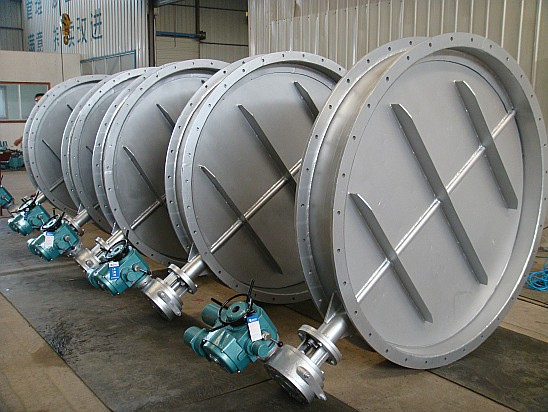 Double flanged center line ventilation butterfly valves
