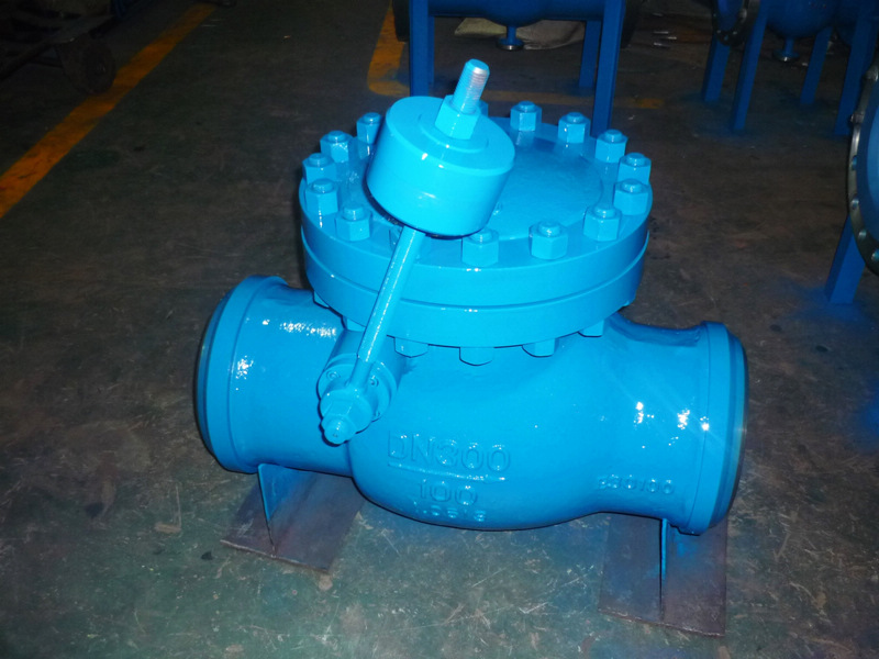 DIN PN100 DN300 1.0619 SWING CHECK VALVE WITH LEVER&WEIGHT