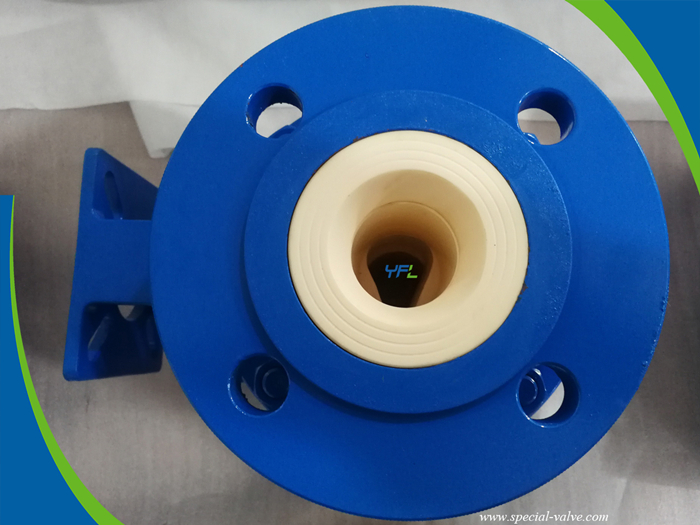 abrasion resistant ceramic V--port ball valve for mining slurry