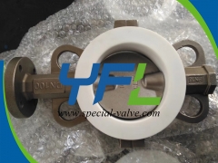 PN16 DN100PTFE  Lined butterfly valve