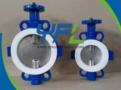 Partial PTFE Lined butterfly valve