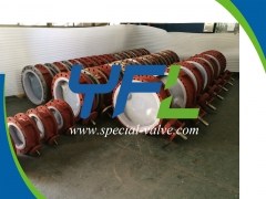 Large size FEP  Lined butterfly valve