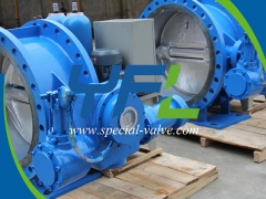 Hydraulic slow closing butterfly check valve with accumulator by YFL