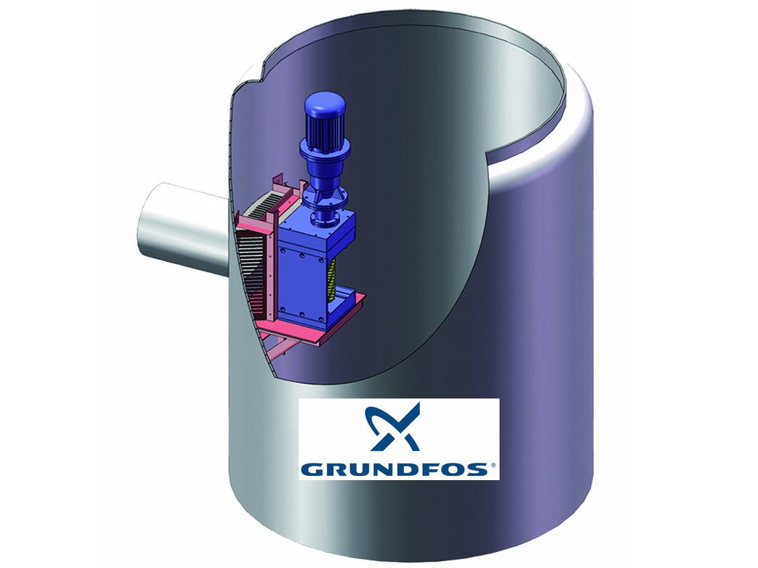 Solo tambor amoladora de aguas residuales de canales para estación de bombeo Grundfos Prefrabricated integrado